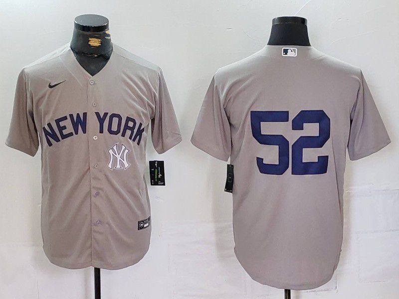 Men New York Yankees #52 No Name Nike Game 2024 MLB Jersey style 7243